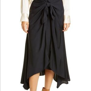 Tie Front Asymmetrical Hem Skirt - Vince